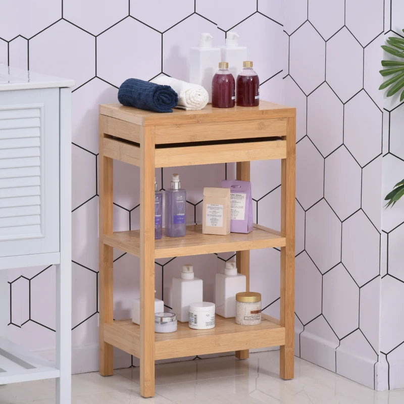 Nancy's Benetutti Bathroom shelf - Bathroom cabinet - Bamboo - ± 45 x 30 x 75 cm