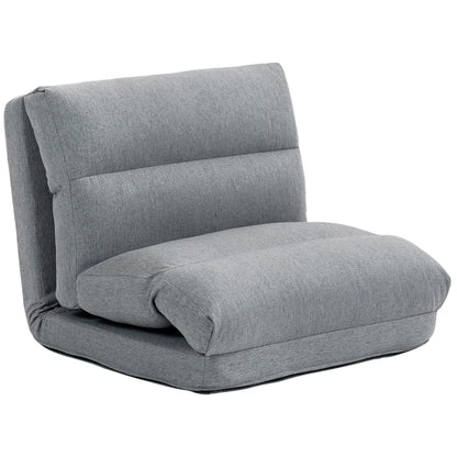 Pouf Alesso de Nancy avec fonction de couchage - Canapé - Canapé-lit - Dossier réglable - Gris