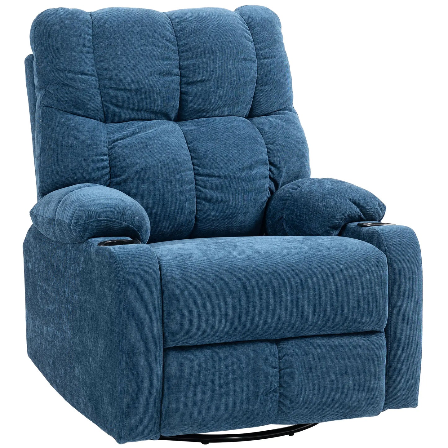 Nancy's Pigeiros Relaxfauteuil - Ligstoel - Relaxstoel - Loungestoel - Blauw - Linnen