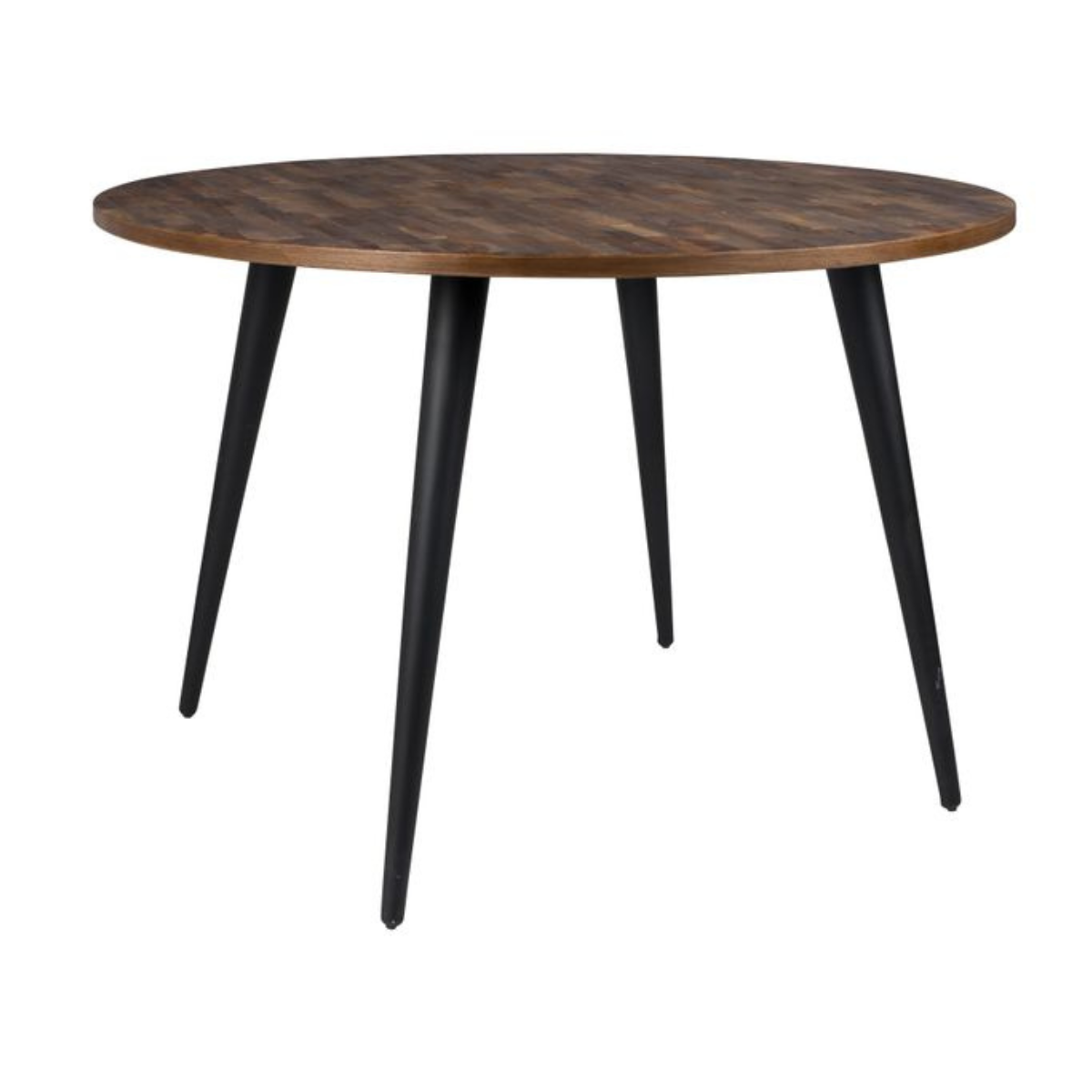 Nancy's Cunhos Dining Table Round - Dining table - Teak wood - Brown / Black - Ø 110 cm