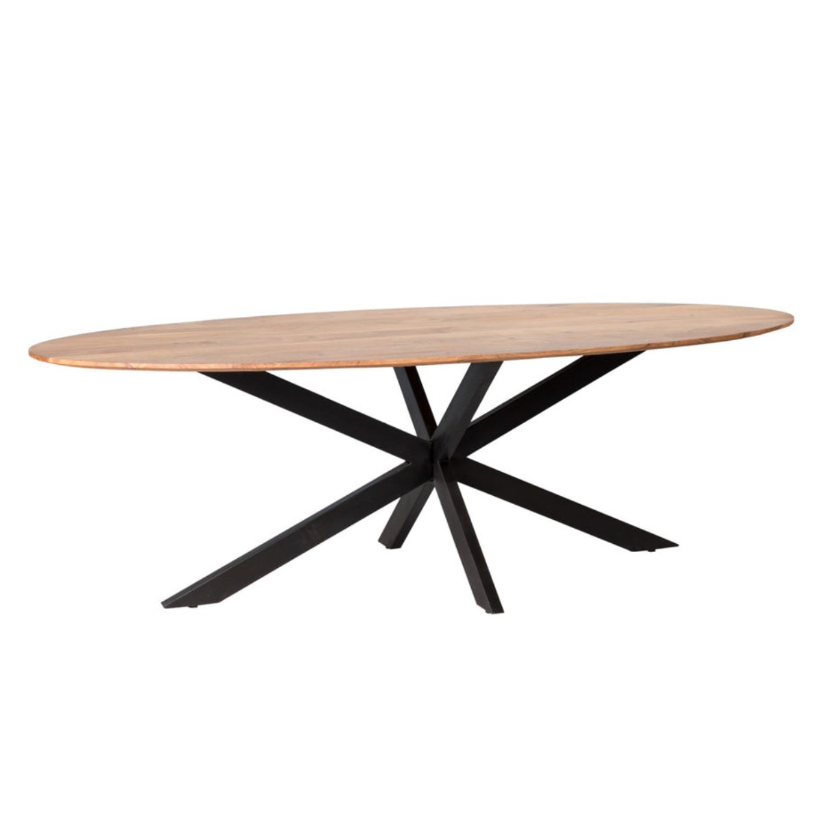 Nancy's Deao Dining table - Dining room table - Oval - Acacia Wood - Steel - 210 cm