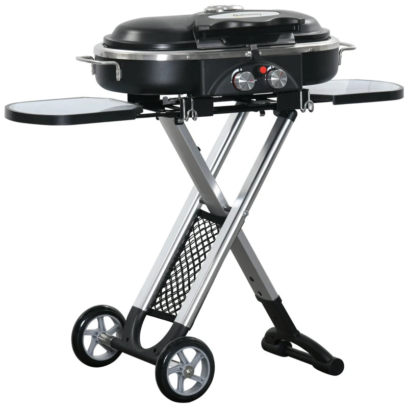 Nancy's Panque Barbecue - BBQ - Grill - Gas Barbecue - Met 2 Branders - Staal - Zwart