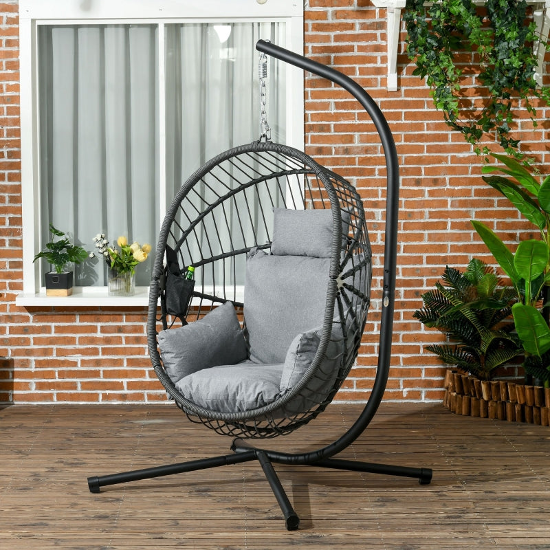 Nancy's Egla Lounge chair - Egg chair - Hanging chair - Rocking chair - Gray