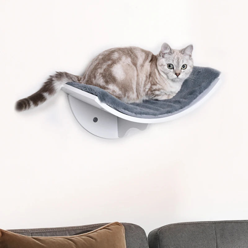 Lit pour chat Nancy's Nogueria - Chaise longue pour chat - Planche pour chat - Gris/Blanc - ± 40 x 30 x 20 cm