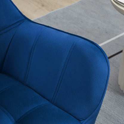 Nancy's Cerejais Fauteuil - Stoel - Relax Stoel - Loungestoel - Donkerblauw - Fluweel