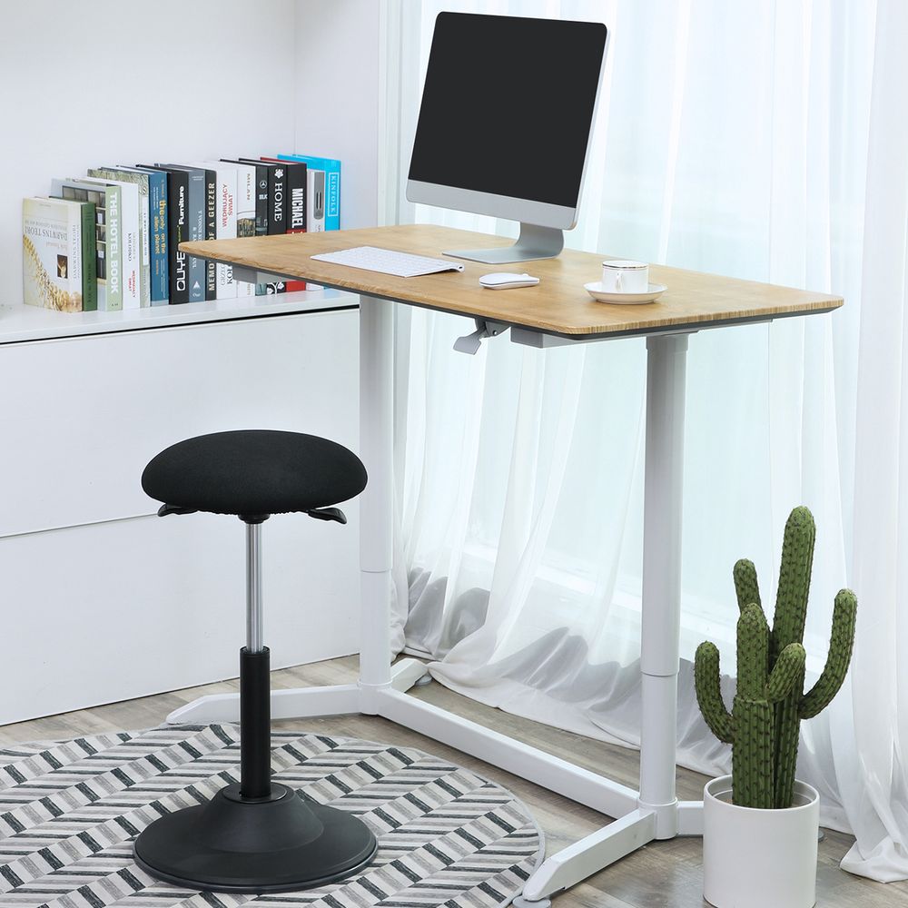 Nancy's Marfa Work Stool - Office Stool - Height Adjustable - Ergonomic - Swivel - Anti-Slip - Black