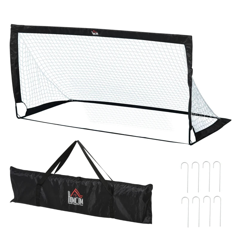 Nancy's Bolotana Voetbaldoel - Voetbalnet - Voetbalgoal - Set van 2 - Inclusief Draagtas - Zwart - ± 180 x 90 x 90 cm