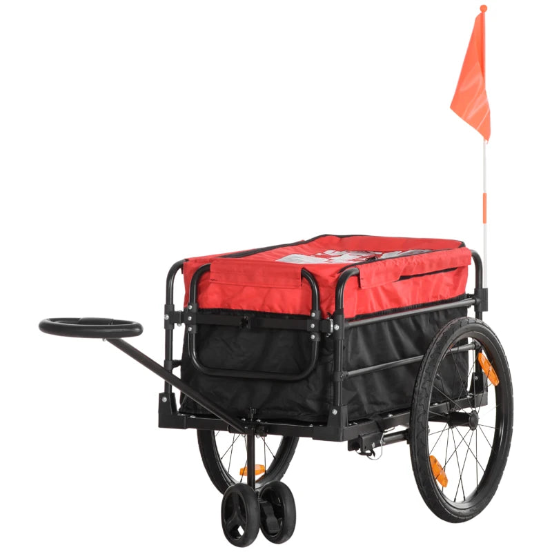 Nancy's Bordighera Fietskar - Fietsaanhangwagen - Transportaanhangwagen - Handkar - ± 130 x 65 x 64-103 cm