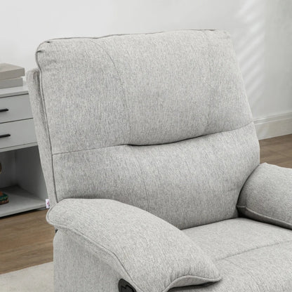 Nancy's Beselga Relaxfauteuil - Relaxstoel - Verstelbare Rugleuning - Voetensteun - Lichtgrijs