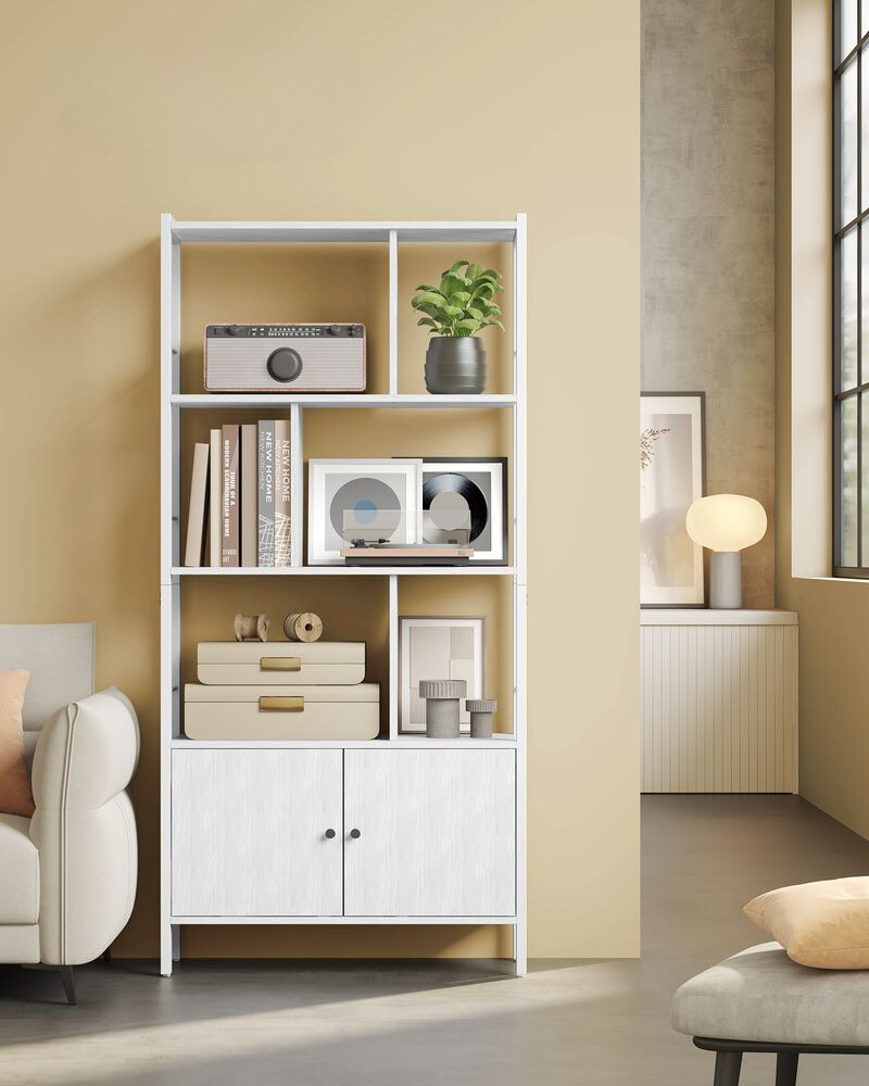 Nancy's Bari Wall cabinet - Bookcase - Storage cabinet - White - ± 75 x 30 x 155 cm