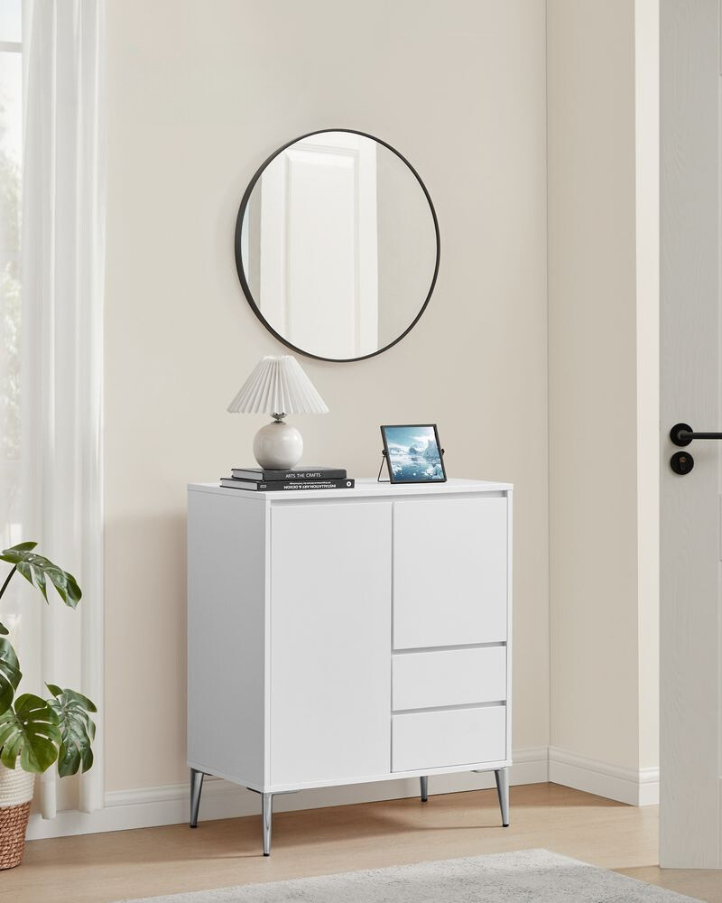 Nancy's Basiglio Chest of Drawers - Dresser - Sideboard - Storage Cabinet - White - 70 x 40 x 85 cm