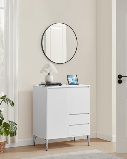 Nancy's Basiglio Chest of Drawers - Dresser - Sideboard - Storage Cabinet - White - 70 x 40 x 85 cm