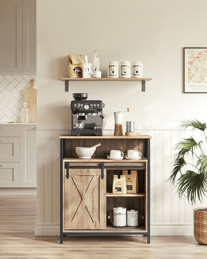 Nancy's Bastia Chest of Drawers - Dresser - Sideboard - Storage Cabinet - Brown / Black - 70 x 30 x 80 cm