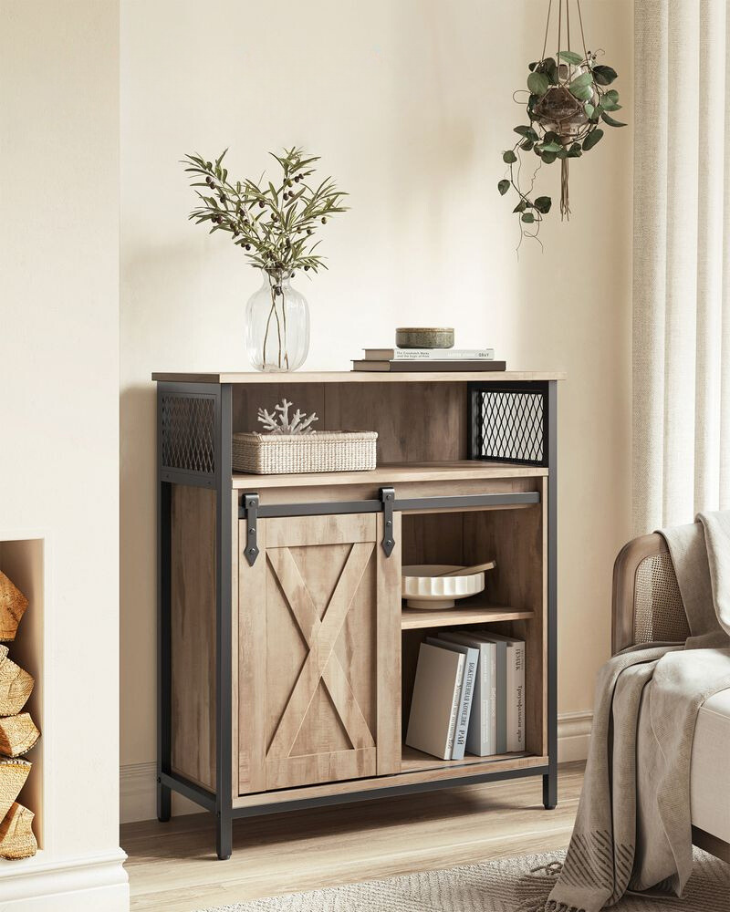 Nancy's Bastia Chest of Drawers - Dresser - Sideboard - Storage Cabinet - Brown / Black - 70 x 30 x 80 cm