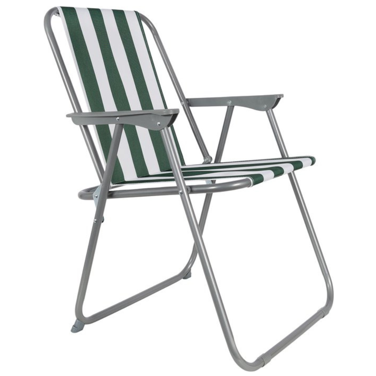 Chaise de camping EASTWALL - Chaise pliante pliable - Chaise pliante - Housse hydrofuge - Vert / Blanc