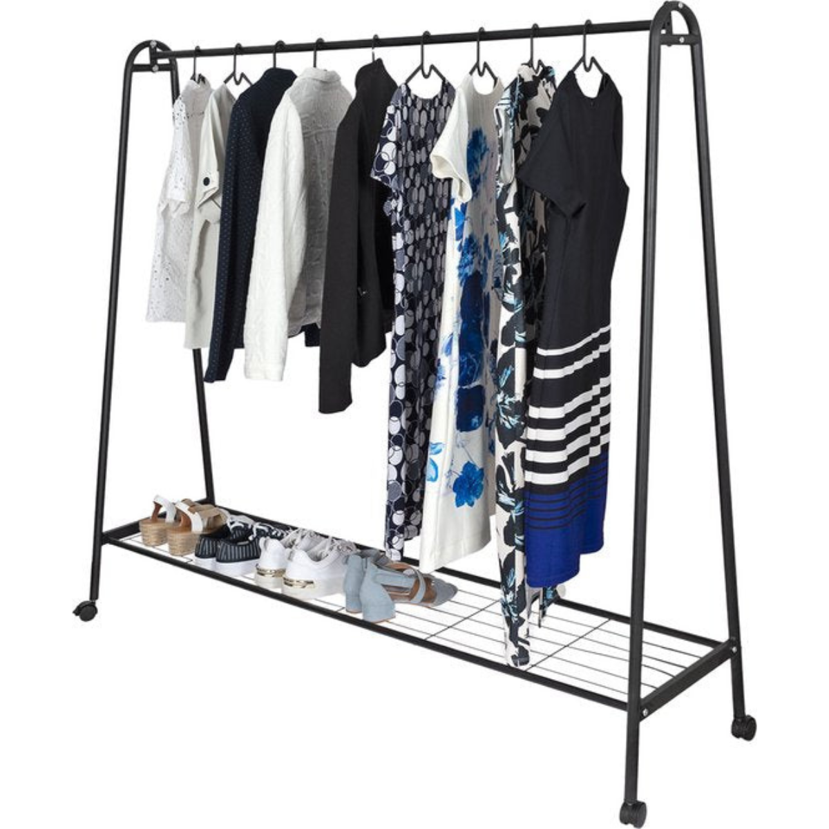 Eleganca Clothes rack - Clothes rail - Wardrobe rack - Black - Steel - 150 x 40 x 158 cm