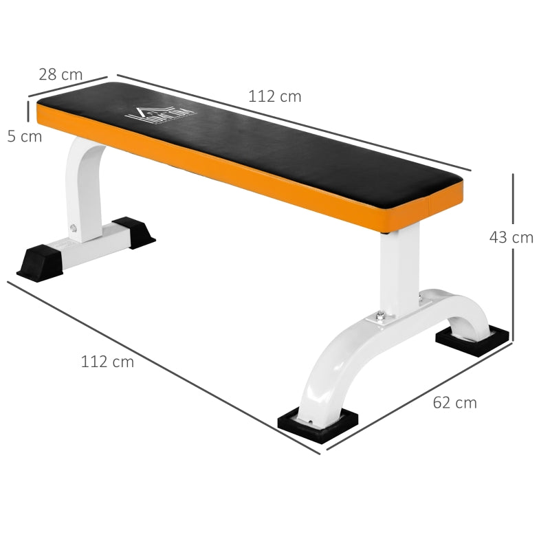 Nancy's Soacha Gewichtsbank - Fitnessbank - Trainingsbank - Veelzijdig - Zwart / Wit / Oranje