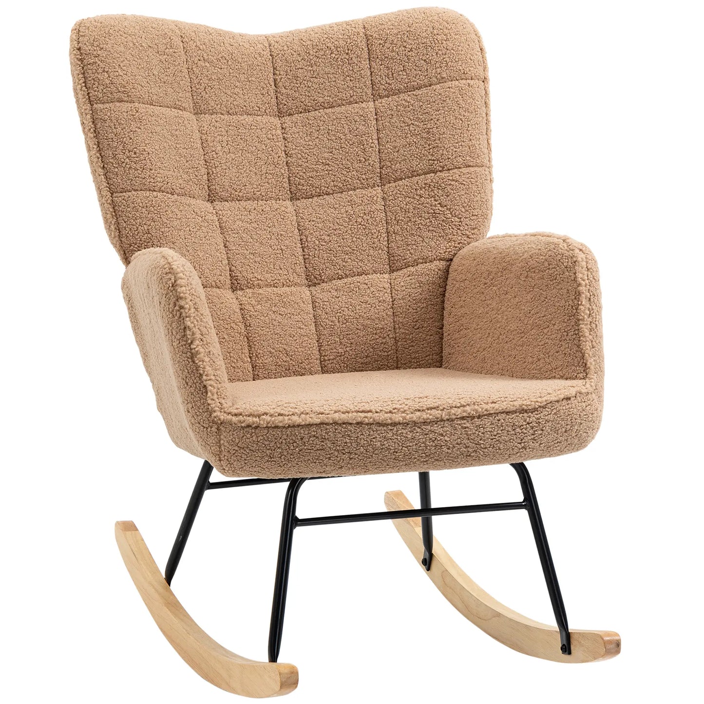 Nancy's Grandola Schommelstoel - Loungestoel - Relaxstoel - Bruin - Fleece