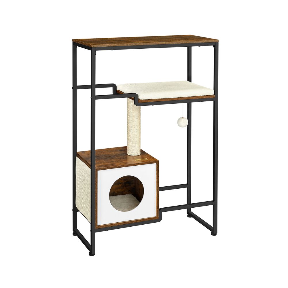 Nancy's Maior Krabpaal - Kattenhuis - Kattengrot - Bruin - ± 75 x 35 x 115 cm