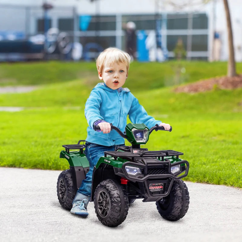 Nancy's Mats Elektrische Quad Voor Kinderen - Kindervoertuig - Kinderquadbike - Muziek / Licht - Groen / Zwart