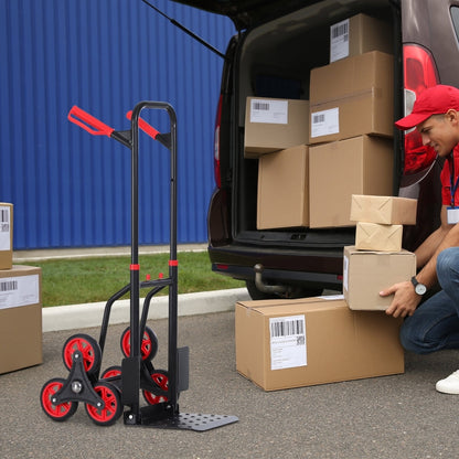 Nancy's Apsley Steekwagen - Zakwagen - Transportwagen - Trapklimmer - Zwart / Rood - Staal