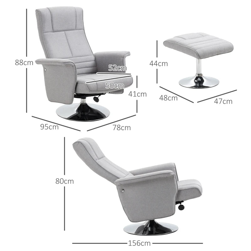 Nancy's Gemeos Massagestoel - Relaxfauteuil - Relaxstoel - 8 Massagepunten - Verstelbare rugleuning - Grijs