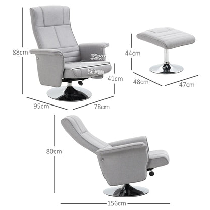 Nancy's Gemeos Massagestoel - Relaxfauteuil - Relaxstoel - 8 Massagepunten - Verstelbare rugleuning - Grijs