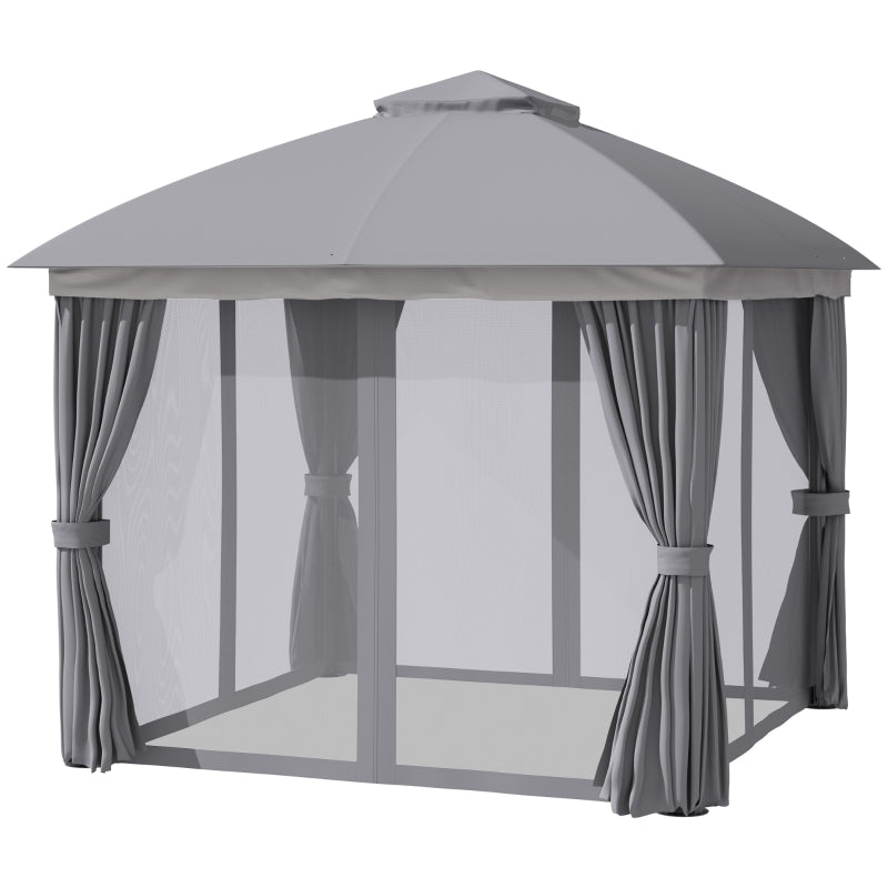 Nancy's Petersfield Paviljoen - Partytent - Tuinpaviljoen - Grijs - ± 300 x 300 cm