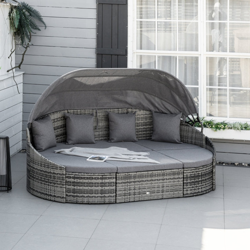 Nancy's Sandro Loungebed - 4-delige Lounge Set - Met Luifel