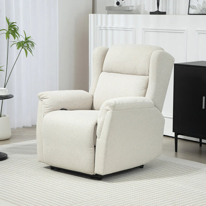 Nancy's Labruja Relaxfauteuil - Loungestoel - Relaxstoel - Verstelbaar - Beige - Katoen / Linnen