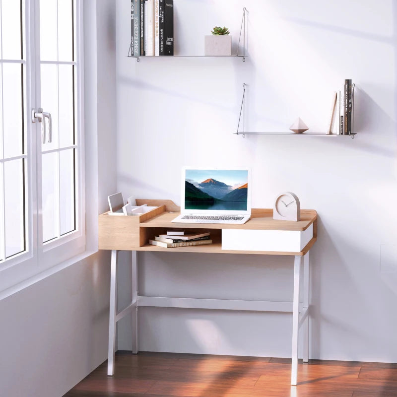 Nancy's Arnad Bureau - Laptoptafel - Computertafel - Natuurlijk - MDF - ± 100 x 55 x 80 cm