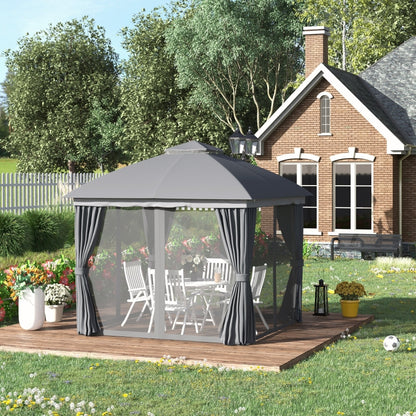 Nancy's Petersfield Paviljoen - Partytent - Tuinpaviljoen - Grijs - ± 300 x 300 cm