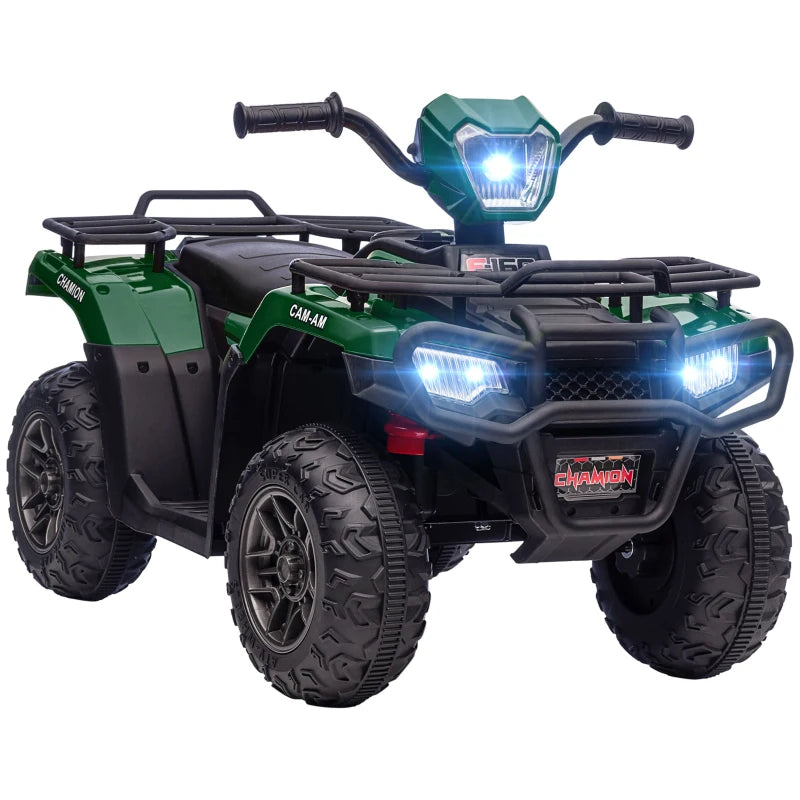 Nancy's Mats Elektrische Quad Voor Kinderen - Kindervoertuig - Kinderquadbike - Muziek / Licht - Groen / Zwart