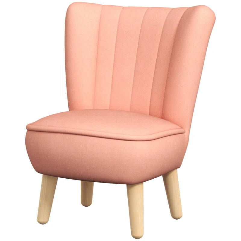 Nancy's Peach Kinderstoel - Kinderfauteuil - Roze - Fluweel