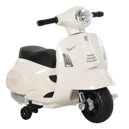 Nancy's Anna Elektrische Kinderscooter - Vespa - Motorfiets - Kindermotor - Claxon / Verlichting - Wit