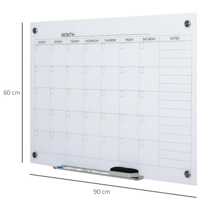 Nancy's Altavilla Whiteboard - Kalenderbord - Inclusief accessoires - 90 x 60 cm