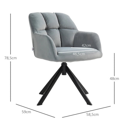 Nancy's Fervenca Fauteuil - Relax stoel - Loungestoel - Draaibaar - Grijs - Fluweel