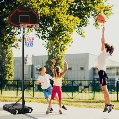 Anneau de basket-ball Nancy's Mirabel, réglable en hauteur, base remplissable, très stable, noir, 131 x 49 x 195-250 cm