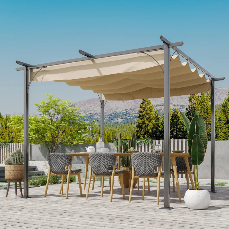 Nancy's Kitty Pergola - Tuin Paviljoen - Terras Overkapping - Beige - ± 300 x 300 cm