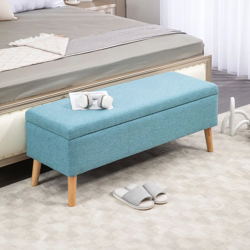 Nancy's Borbela Bench - Hocker - Storage bench - Blue - ± 110 x 40 x 45 cm