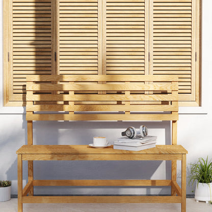 Nancy's Degracias Tuinbank - Bank voor buiten - Teak - Dennenhout - ± 110 x 60 x 90 cm