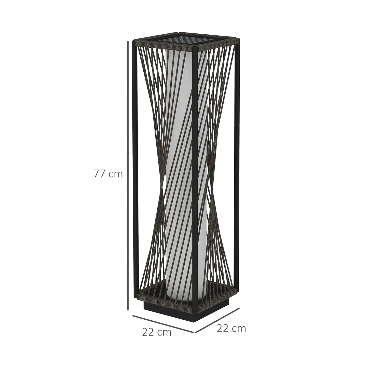 Nancy's Chienes Sfeerverlichting voor Buiten - Tuinverlichting - Buitenlamp - Zwart / Grijs - Rotan / Staal