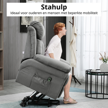 Nancy's Atalaia Sta op stoel - Opsta stoel - Seniorenstoel - Relaxfauteuil - Grijs