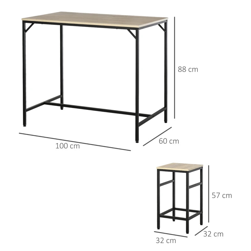 Nancy's Albugnano Bartafel Set - 5-Delige Bar Set - Zwart / Eiken