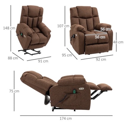 Nancy's Troviscal Relaxfauteuil - Relaxstoel - Ligstoel - Bruin - Linnen