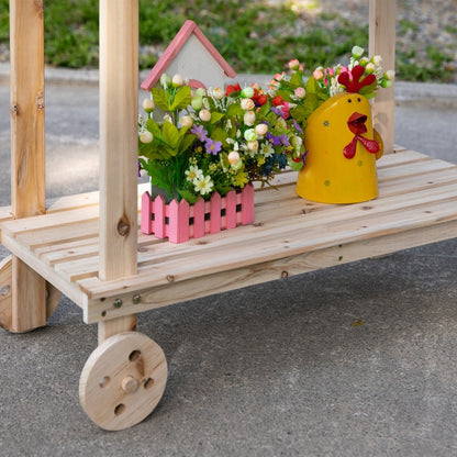 Nancy's Getafe Planttafel - Tuinwerktafel - Werktafel - Natuurlijk - Dennenhout - ± 90 x 45 x 120 cm