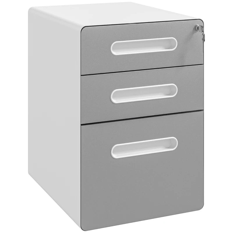 Nancy's Reigoso Chest of Drawers - Filing Cabinet - Drawer Unit - Office Cabinet - Grey - Steel - ± 40 x 50 x 60 cm