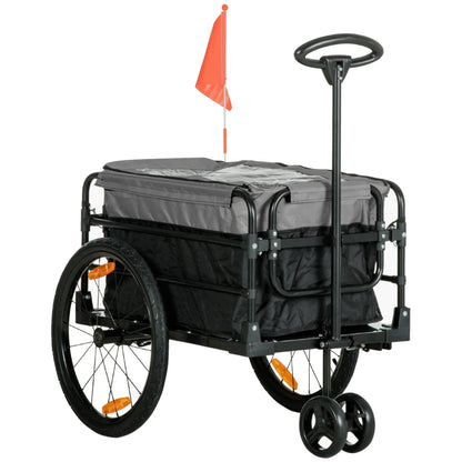 Nancy's Borbona Fietskar - Fietsaanhangwagen - Transportaanhangwagen - Handkar - ± 130 x 65 x 64-103 cm