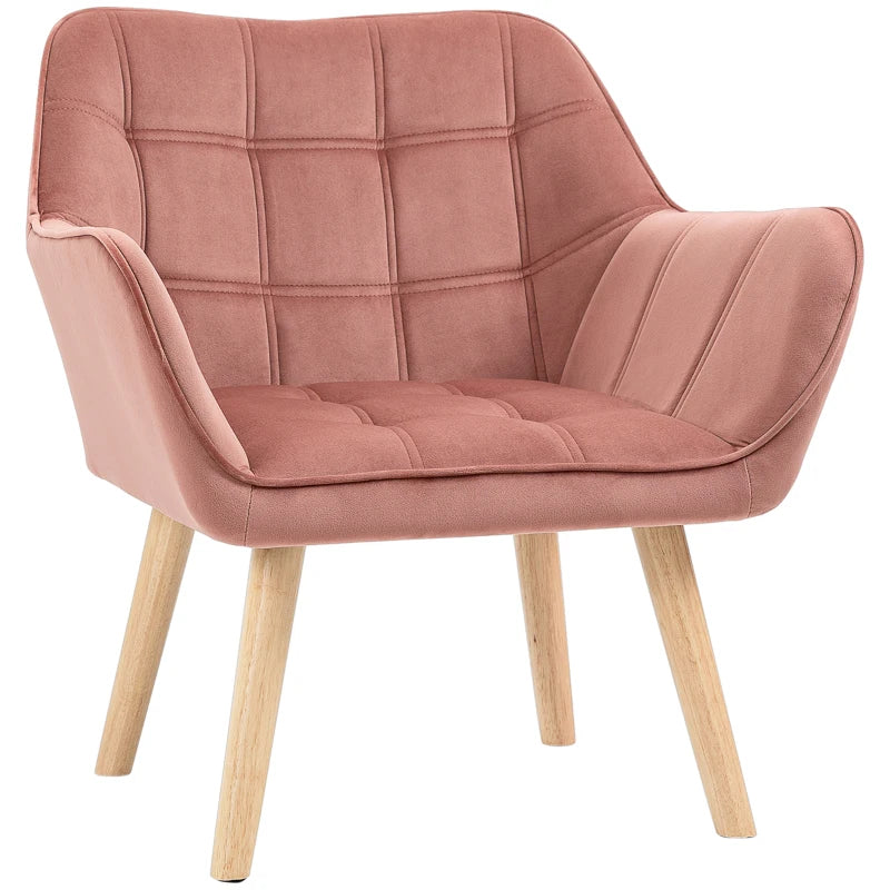 Nancy's Cerejais Fauteuil - Stoel - Relax Stoel - Loungestoel - Roze - Fluweel