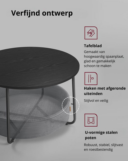 Nancy's Bedollo Coffee Table - Round - Black / Gray - Ø 75 x 45 cm